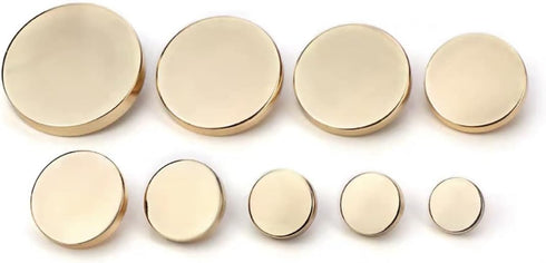 10pcs Metal Flat Button, Replacement Big Buttons for Men Women Blazer Woolen Coat Shirt Jackets Suit Trousers Round Shaped Sewing Buttons (20mm, G...