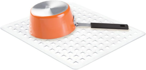 iDesign Plastic Kitchen Sink Protector Grid for Kitchen, Bathroom, Basement, Garage, The Euro Collection - 11" x 12.5", Clear...