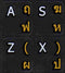 Thai-English Non Transparent Black Background Keyboard Stickers for Computer Laptops Desktop...