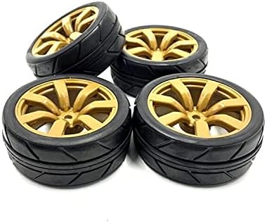 1/10 Scale OnRoad Rubber Tires & Wheels Rims Hex Hub 12mm(no glued) for RC Touring Car Tyre(4pcs/Set)...