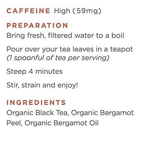Golden Moon Tea Tippy Earl Gray Tea - Organic Black Tea - Real Bergamot Peels & Extract - Loose Leaf, Non-GMO - Half Pound (96 Servings)...
