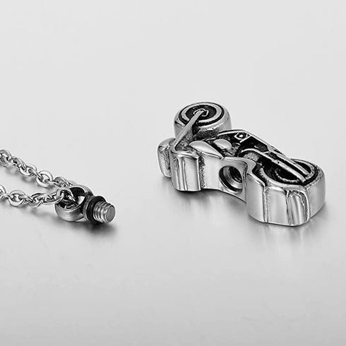 Urn Necklaces for Ashes for Men, Cremation Jewelry for Ashes, Ash Necklace for Human Ashes Necklace Stainless Steel Motorcycle Jewelry Ashes Keeps...