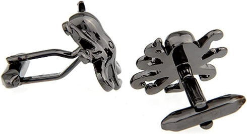 Octopus Cufflinks for Men, Octopus Cuff Links (Black)...