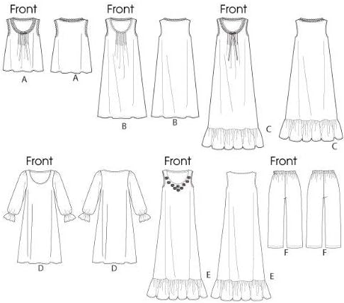 Butterick Patterns B5792ZZ0 Misses' Top Sewing Pattern, Gown and Pants, Size ZZ (LRG-XLG-XXL)...