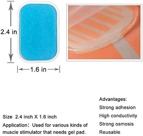 50 Pcs/25 Packs Pads Abs Trainer Replacement Gel Sheet for Abdominal Muscle Trainer, Accessory for Ab Workout Toning Belt....
