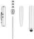 Metal Multi-Function Pen, Touch Screen Stylus, Flashlight with White Light, Infrared, Creative Christmas and Birthday Gifts (2 Silver)...