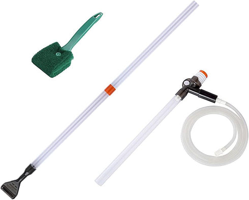 PULACO Aquarium Gravel Cleaner, New Quick Water Changer with Air-Pressing Button, Fish Tank Sand Cleaner Kit with Free Aquarium Brush...