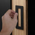 HRX STQ Sliding Aluminium Barn Door Handle, Self-Adhesive Edge for Pocket Closet Doors - Screwlesss, Peel and Stick, Complete Kit - 2 Pack - Black...