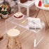 Miniature Desk Dollhouse Furniture Tea Coffee Table 1:12 Scale Miniature Clear Acrylic Table Modern Waterfall Minimalist Style Accessories Mini Re...