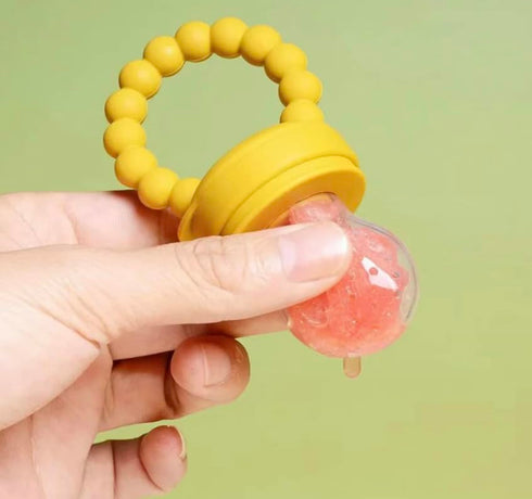 Fruit Feeder Set (Pinkberry) (3 Pack) Infant Fresh Fruit Silicon Feeder Pacifier Teether BPA Free 3 Feeders Included with Extra Silicone sac's and...