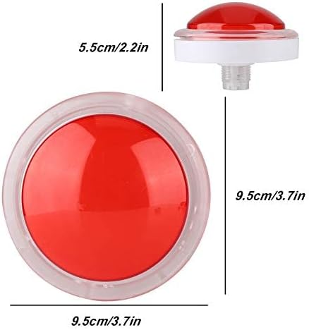 Socobeta Wear-Resisting Lightweight ABS Game LED Light Big Round for Video Game(red)...