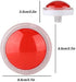 Socobeta Wear-Resisting Lightweight ABS Game LED Light Big Round for Video Game(red)...