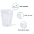 PABCK 100 Pack (Inside Size 4.25x5.24 inch) Clear Resealable Stand Up Bags Heat Seal Zipper Lock Reusable Storage Pouches for Zip Food Storage Loc...
