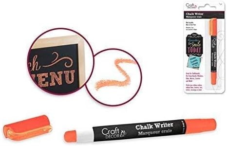 Craft Decor Chalk Writer Bundles (Pen for Writing Glass Windows/Mirror/Windshield) (Blue-Orange-Green-Yellow-Pink)...