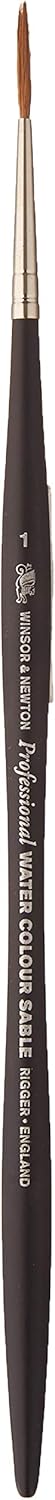 Winsor & Newton Professional Watercolour Sable Brush, Rigger #1...