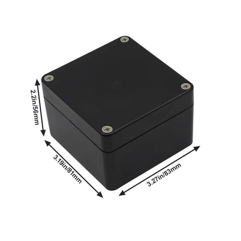 LeMotech Junction Box IP65 Waterproof Project Box Dustproof ABS Plastic Electrical Boxes Universal Enclosure for Electronic Black 3.29x 3.19x 2.2 ...