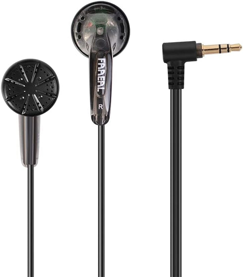 FAAEAL Iris Ancestor in-Ear Earphones, Super Bass 3.5mm Wired Headphones, Earbuds Without/with HD Microphone, Balanced Sound 32ohm Flat Head Earbu...