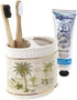 Avanti Linens - Toothbrush Holder, Ceramic Bathroom Accessories, Tropical Inspired Home Decor (Colony Palm Collection)...