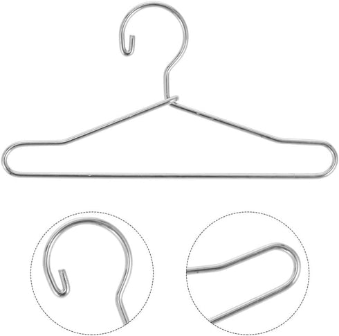 Toddmomy Garment Rack Black Felt Hangers Mini Clothes Hangers 10Pcs Metal Doll Clothes Hangers Mini Doll Clothes Hanger Mini Doll Coat Hangers Acc...