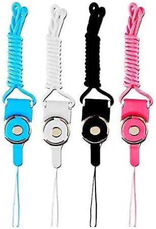 4Pack Cell Phone Neck Lanyard Strap, Universal Smartphone Strap 14.6" Nylon Necklace rope,Wrist,Key chain Charms...