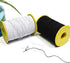 Milcraft (2 Rolls) White AND Black Elastic Thread 547 Yard Package 0.5mm Thickness...