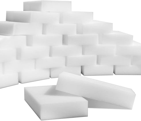 SmilePowo 100 Pack Magic Cleaning Sponges Eraser,Multi-Functional Premium Melamine Sponge Foam Cleaning Pads,Dish,Household Cleaning Sponge for Ki...