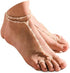 Boho Beaded Foot Chain 2PCS Pearl Anklet Chain Beach Layered Toe Ring Foot Chain for Women...