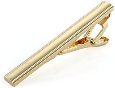 Metal Tone Simple Necktie Tie Bar Clasp Clip Practical Decor (Gold)...