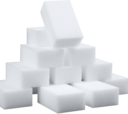 100 Pack Magic Sponge Eraser Extra Thick and Long Lasting Melamine Cleaning Sponges in Bulk - Multi Surface Power Scrubber Foam Cleaning Pads - Ba...