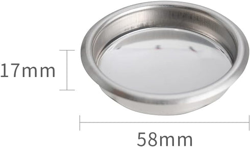 Coffee Machine Cleaning Set,1Piece Coffee Machine Brush with Spoon and 1 Piece 58mm Stainless Steel Backflush Insert, Metal Blind Filter for Espre...
