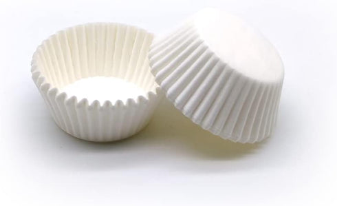 Food Grade Mini Cupcake Liners White Greaseproof Paper Muffin Baking Cups, 500-Count...