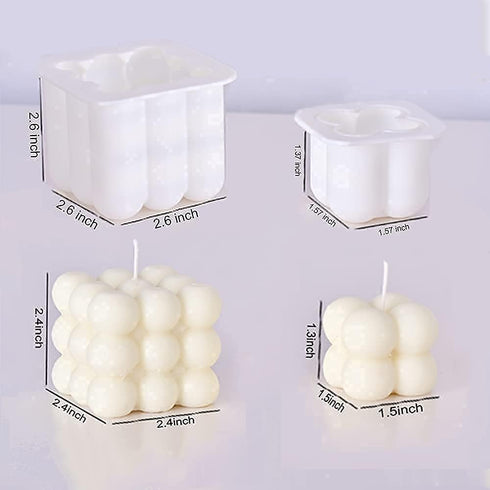 2 Pack of Candle Mold, Very Cute Silicone Mold with 20 Wicks Included for Candle Making, Soap Mold for Soap Making....