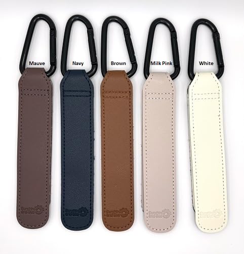 Sunshine & Sea Universal Stroller Straps with Hooks (Mauve) (2 Pieces), Milk Pink...