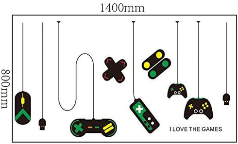 Amaonm Removable Creative Game Controllers Vinyl Wall Decal Peel & Stick Art Decor Games Wall Stickers for Kids Children Boy Bedroom Playroom Nurs...
