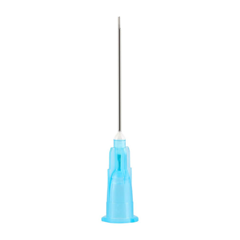JMU 100pcs Dental Irrigation Needle Tips, 23G Blunt Dispensing Needle Tips Endodontic Irrigarion Needles, Luer Lock Design, Blue...