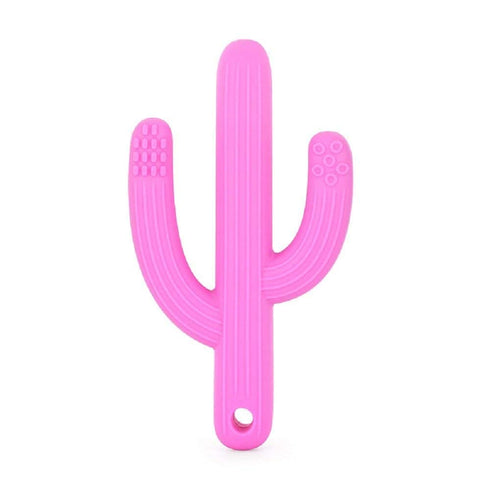 Baby Cactus Teether - Infant Training Toothbrush (Pink)...
