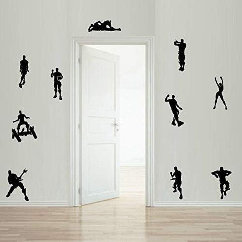 Game Wall Decal Poster Dancing Wall Stickers for Kids Bedroom Wall Vinyl Decal Game Stickers (Black)(13.8" x 22.8")...