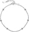 925 Sterling Silver Ankle Bracelet for Women Adjustable Bead Ankets Bracelets for Women Girls Satellite Anklet Beach Jewelry Link Chain Bracelet...