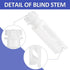 Vertical Blind Replacement Parts Repair Tabs White Stems for Window Carrier Vertical Blinds Curtain Accessories(12 Pieces)...