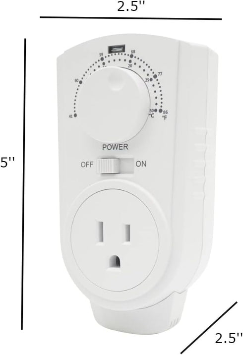 Amaze Plug in Thermostat - Compatible for all Heaters, Fans and Air Conditioners....