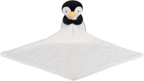 Apricot Lamb Stuffed Animals Security Blanket Black Penguin Infant Nursery Character Blanket Luxury Snuggler Plush(Black Penguin)...