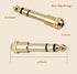 S-6 ?2PACK? Gold Plated 6.35mm (1/4 inch) Male to 3.5mm (1/8 inch) Female Stereo Audio Jack Adapter for Aux Cable, Guitar Amplifier, Headphone, Di...