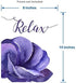 heshengzaixian Purple Flower Bathroom Wall Art Print,Mauve Rose Floral Relax Soak Unwind Breathe Quotes Bathroom Set,Modern Boho Minimalist Decor ...