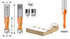 Amana Tool - 305005 Carbide Tipped Brad Pt. Boring Bit L/H 5mm Dia x 57mm Long x 10mm Sh...
