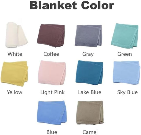 Soft Organic Cotton Knit Receiving Blanket - 100% Luxury Organic Cotton - Soft Warm Cozy Unisex Swaddle Stroller Crib Blanket for Newborns, Infant...