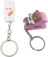 Portable Cartoon Mini Stapler with Keychain, Rabbit Desktop Stapler Set with 1000PCS Staples, Cute Bear Home Key Ring Stapler for Office School St...
