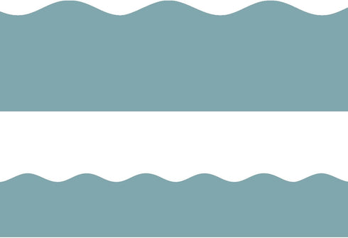 Calming Blue Bulletin Board Border Scalloped Border Trim for Classroom 52ft One Roll...