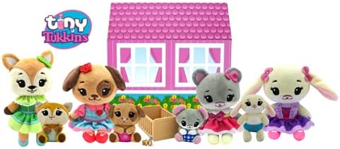 Doggy Family Stuffed Animal Preschool Playset- Play Preschool Set for Girls & Toddlers Includes Big Sister and Baby Stuffed Animal Dog- Made from ...