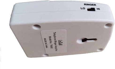 Telephone Ringer Amplifier Phone Ring Enhancer Adjustable Ringer Volume HI LO Switch with Flash Light TA002......