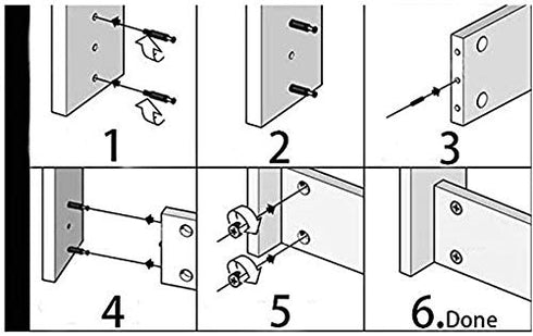 50 Sets Furniture Connecting Cam Lock Fittings with Dowel Cam Lock Connectors Furniture Fastener Screws Nut for Wardrobe and Cabinet...
